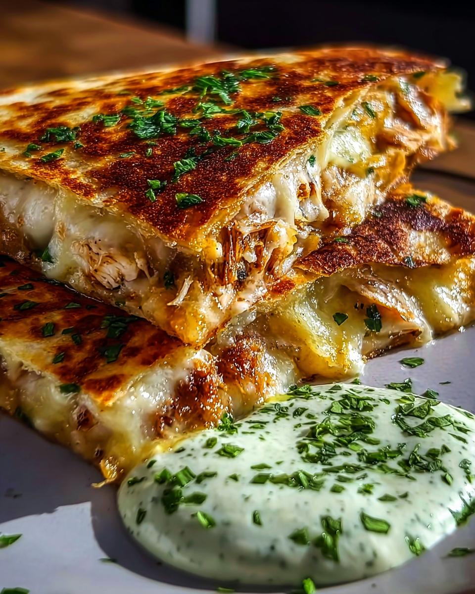 Cheesy Hot Honey Chicken Quesadillas with Spicy Jalapeño Cream Sauce - Other 3