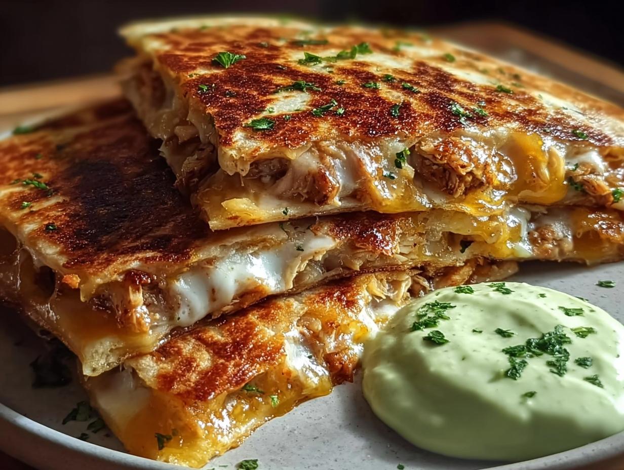 Amazing Cheesy Hot Honey Chicken Quesadillas 1