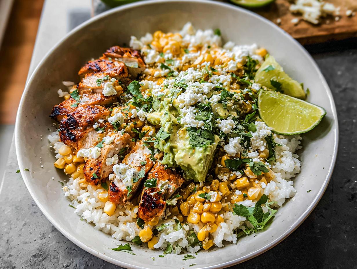 Delicious Easy Street Corn Chicken Bowl in 25 Min