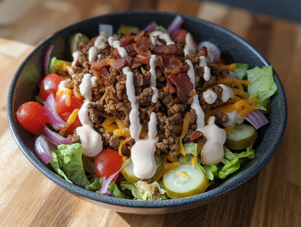 Amazing High-Protein Cheeseburger Bowls Recipe
