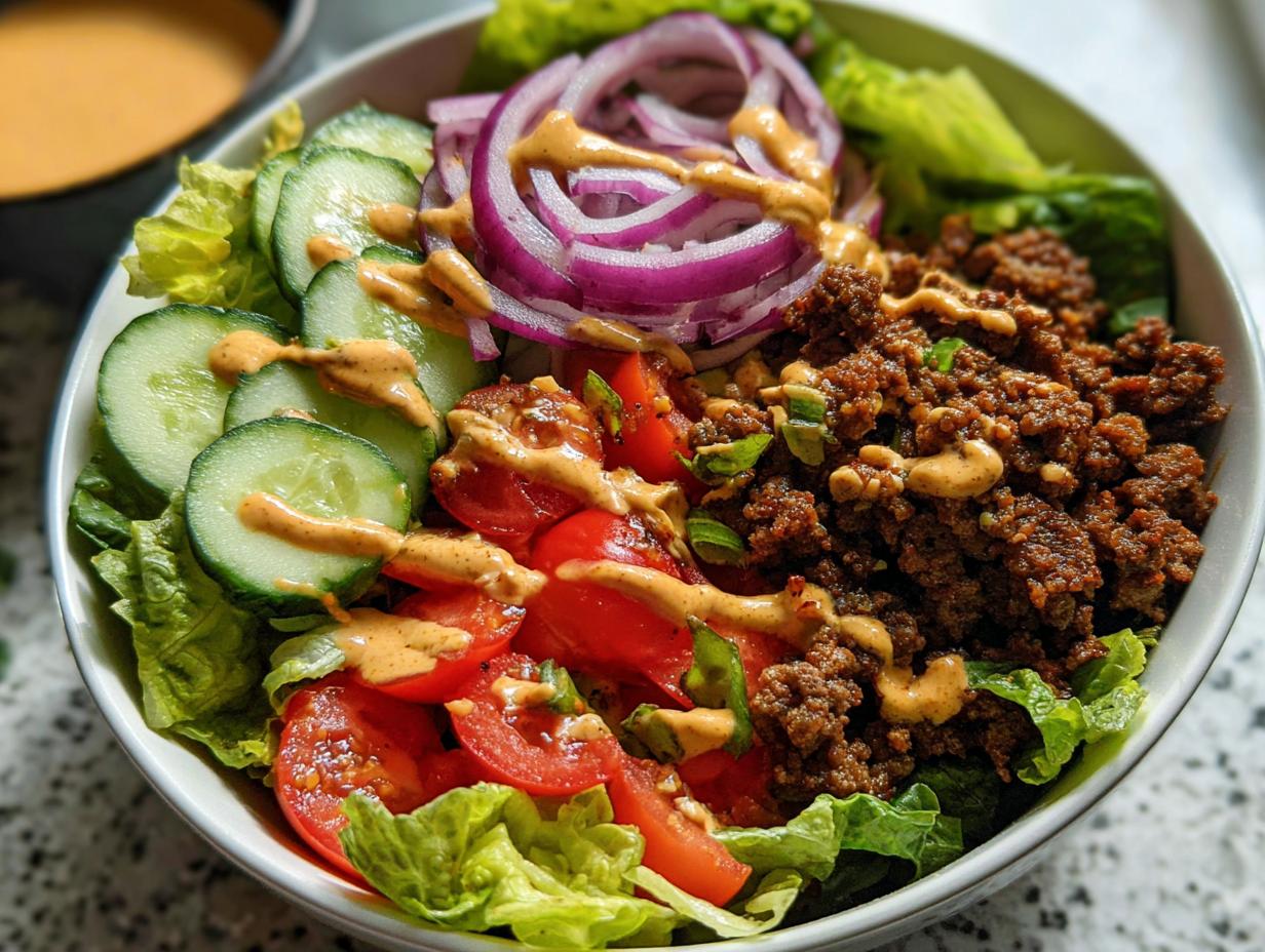 Amazing High-Protein Cheeseburger Bowls Recipe