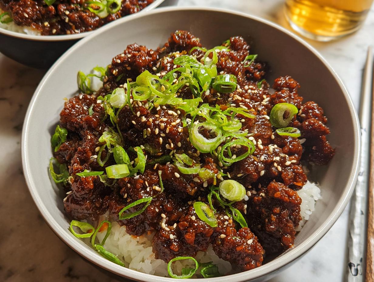 Amazing Korean Ground Beef Bowl in 15 Minutes