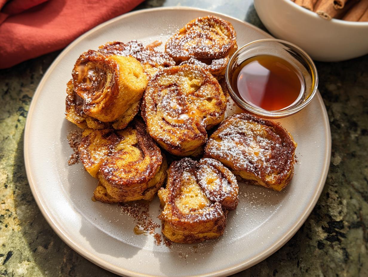 Amazing Cinnamon Roll French Toast Bites