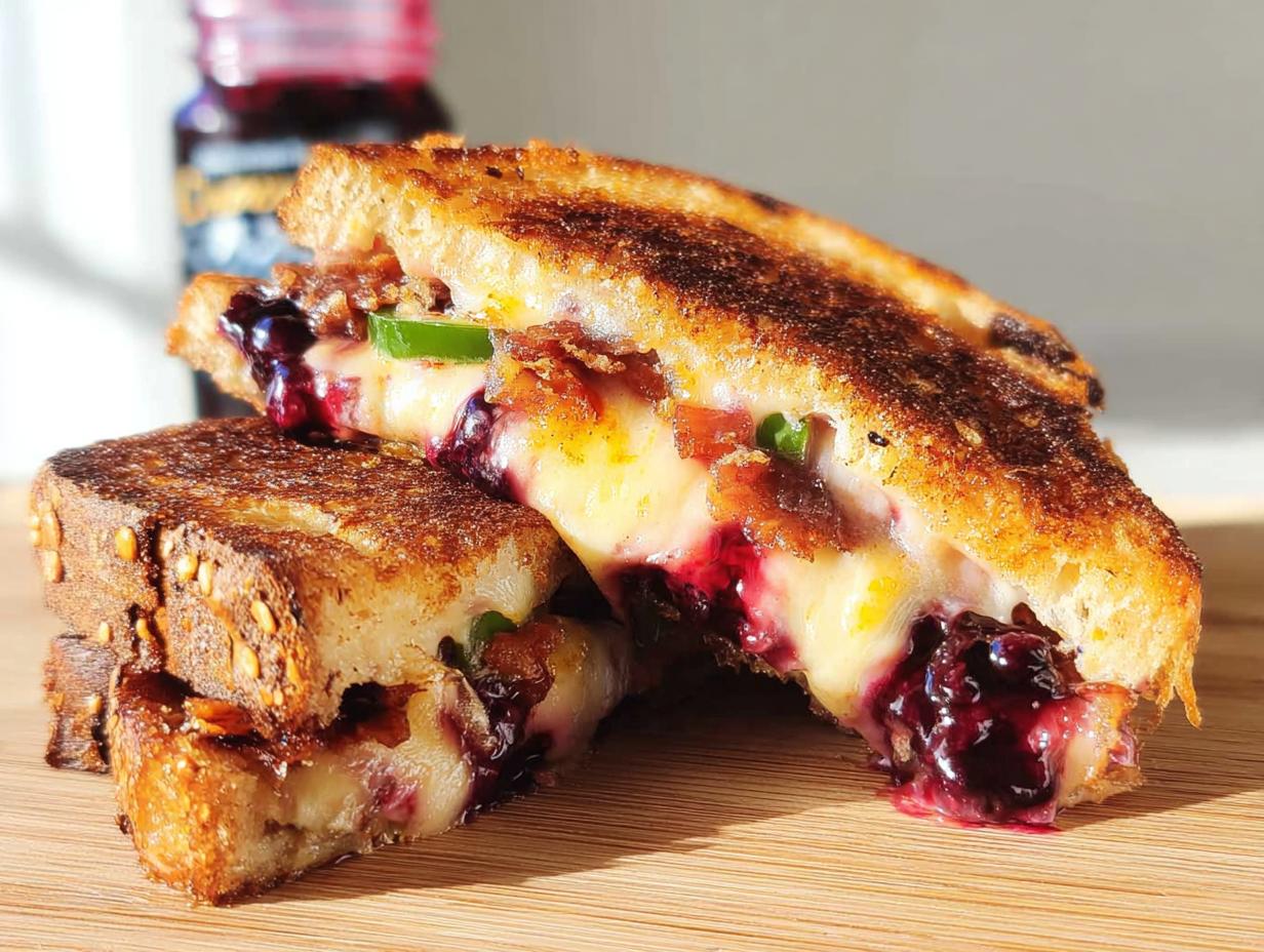 Gourmet Blueberry Grilled Cheese: 15 Min Magic