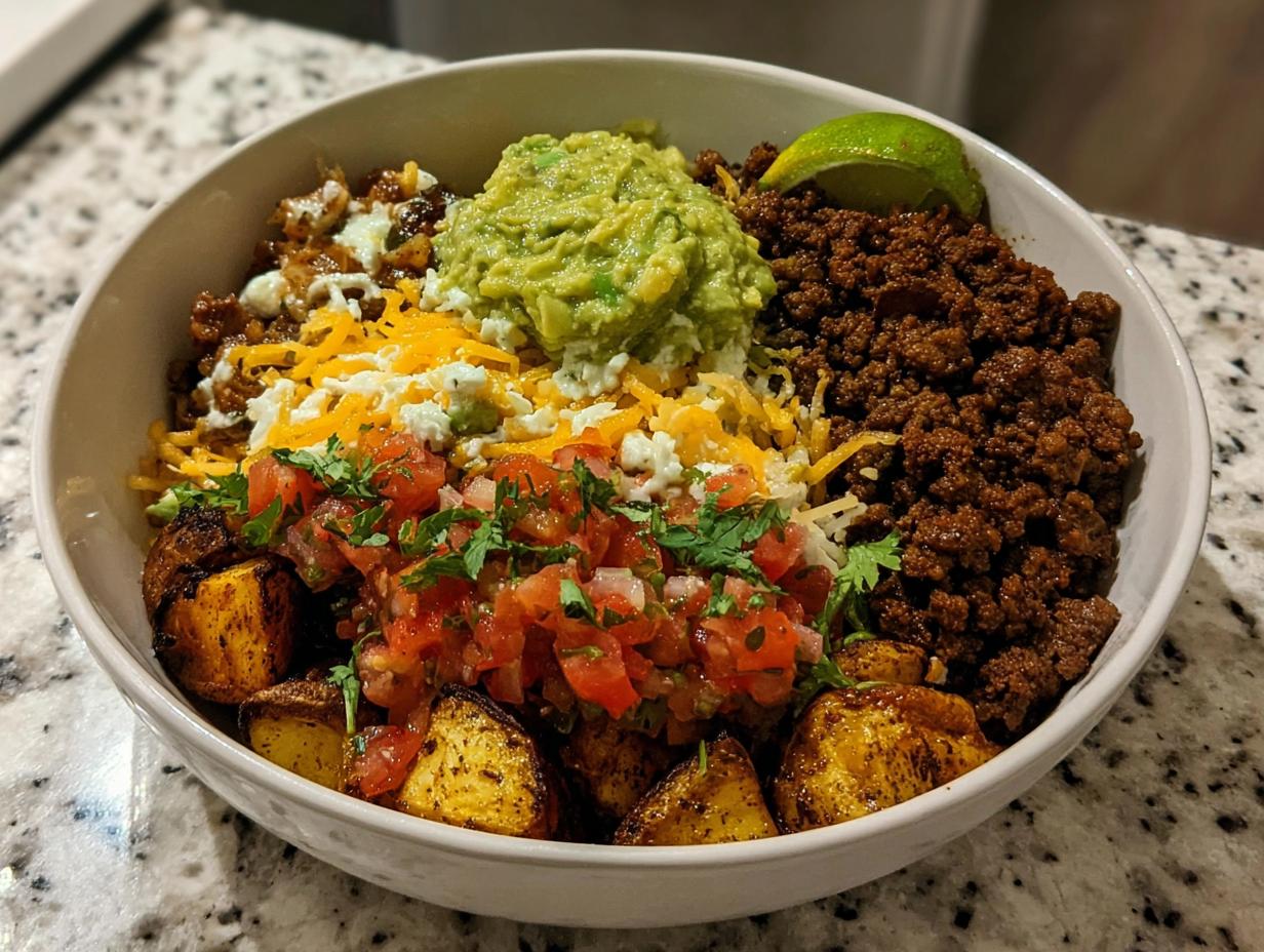 Amazing Loaded Potato Taco Bowl: 1 Hour Meal