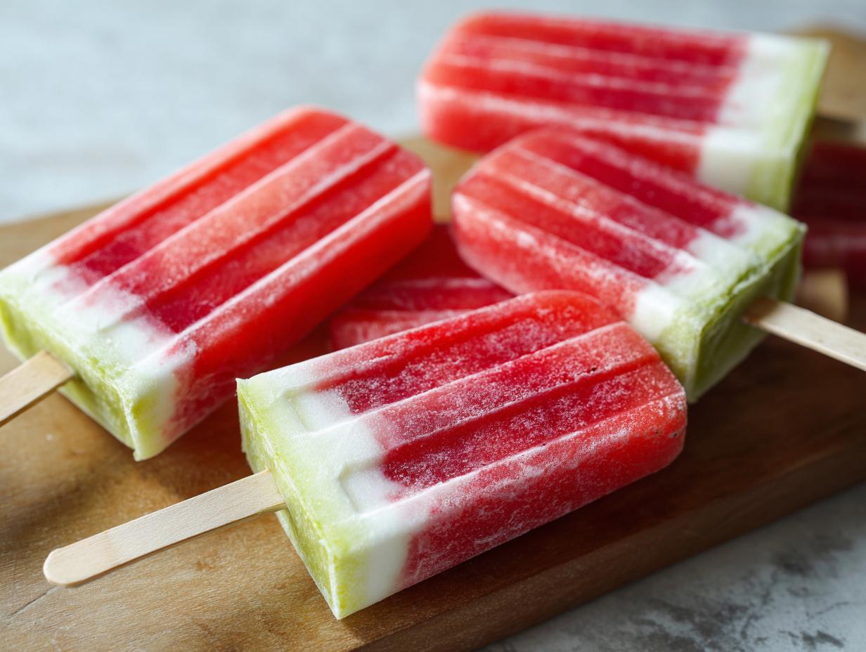 Watermelon Recipes: 4 Cups Coconut Lime Popsicles