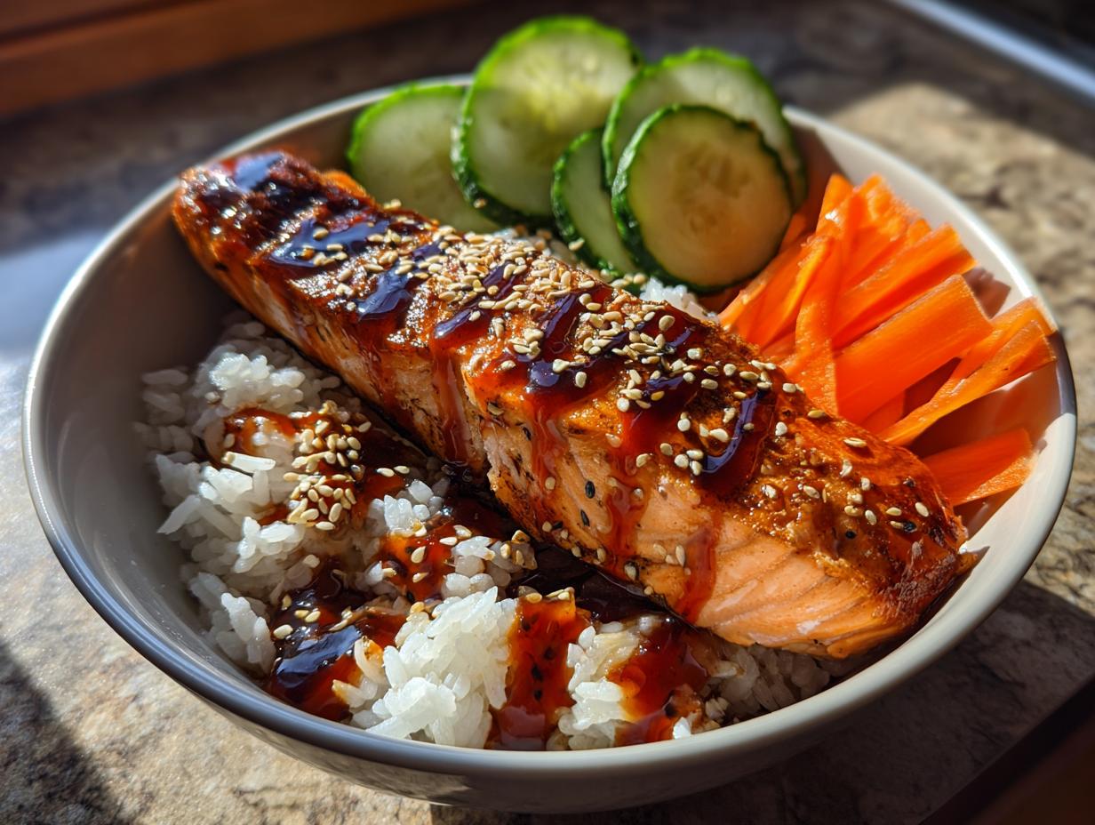 Amazing Crispy Salmon and Rice Bowl 25 Min