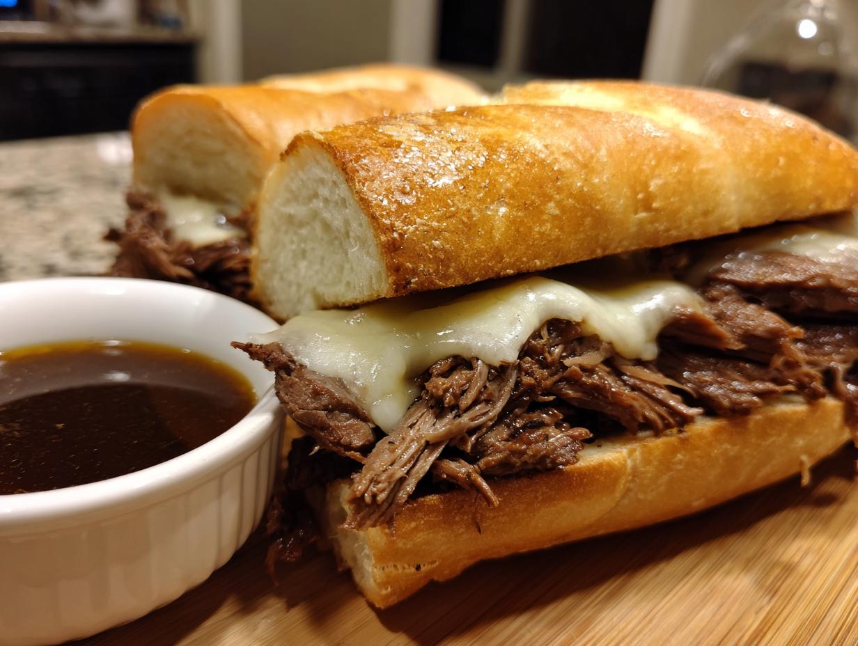 Easy Crockpot French Dip Sandwiches: 1 Amazing Meal