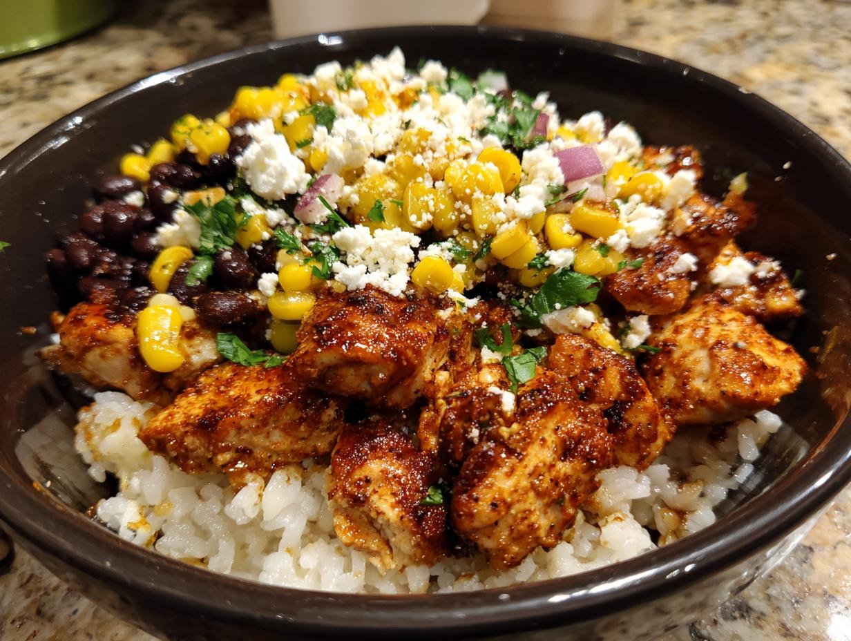 Easy Street Corn Chicken Bowl: 35 Min Flavor Bomb