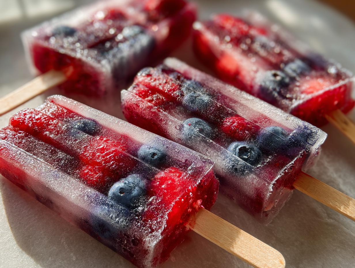Fourth of July Desserts: 1 Berry Popsicle Magic