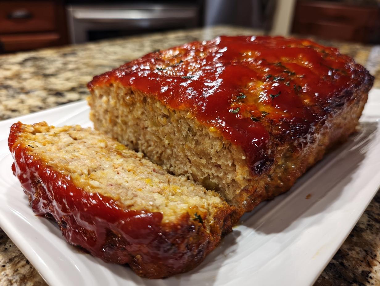 Amazing Garlic Parmesan Chicken Meatloaf