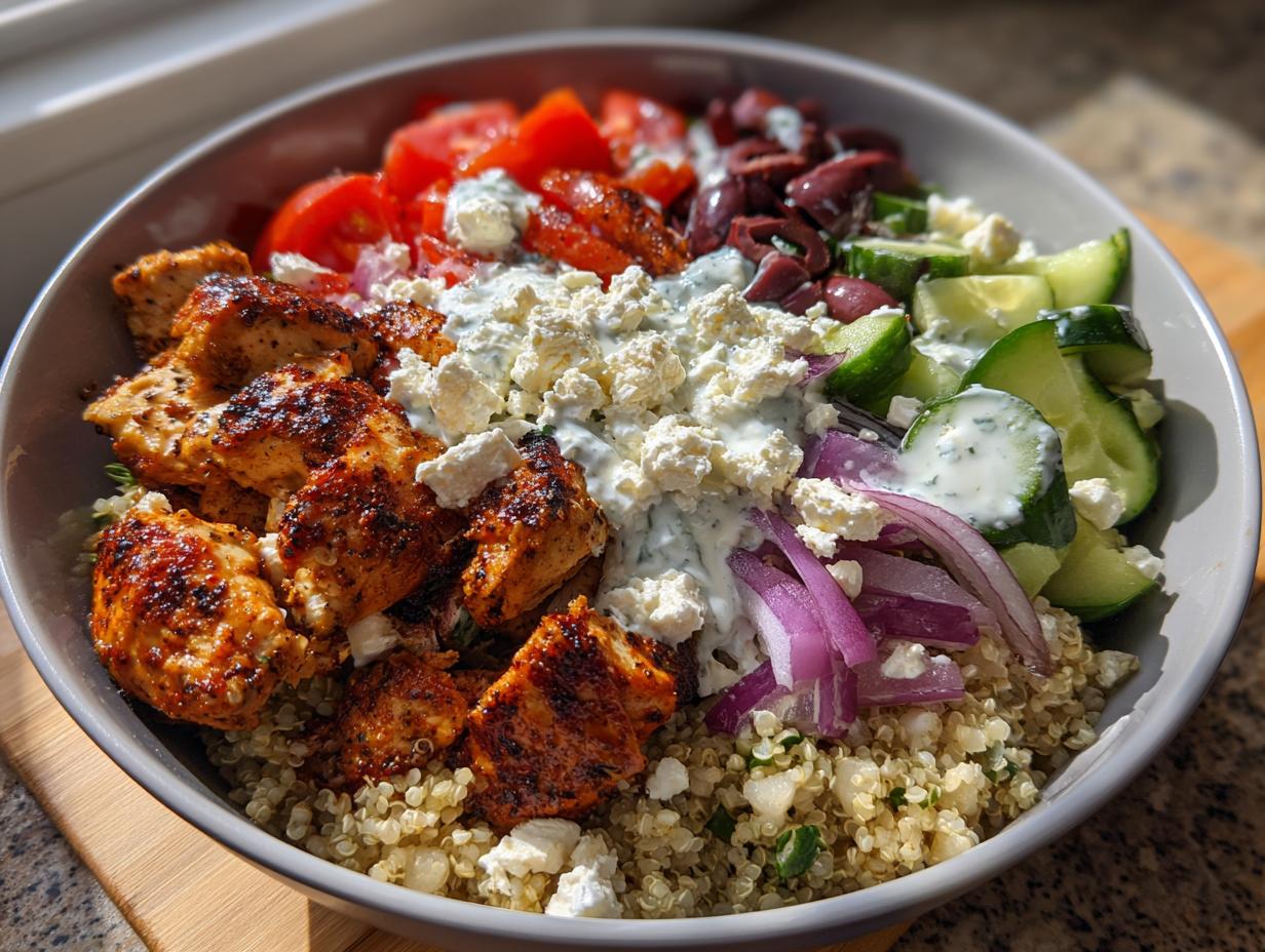 Amazing Greek Chicken Bowls in 20 Minutes