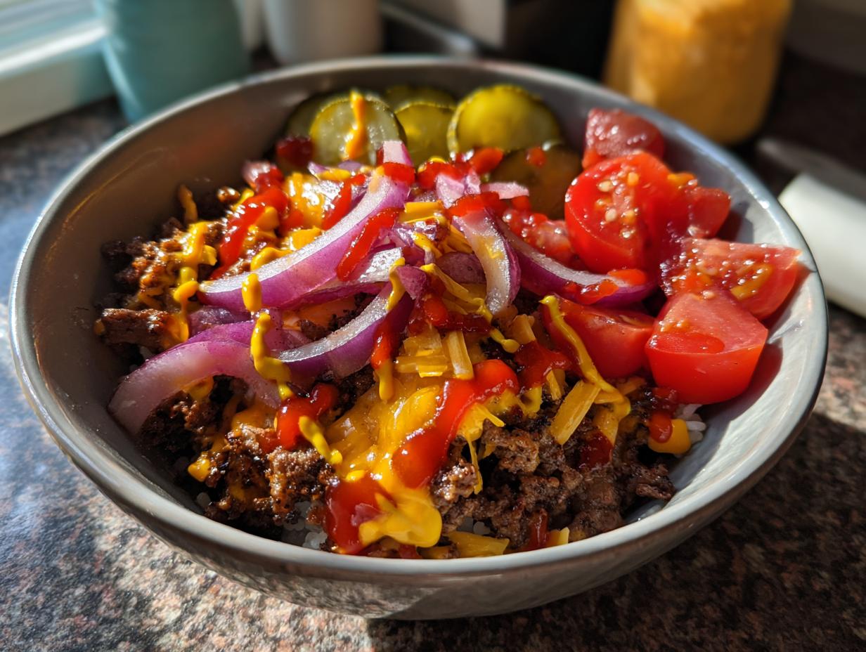 Amazing High-Protein Cheeseburger Bowls Recipe