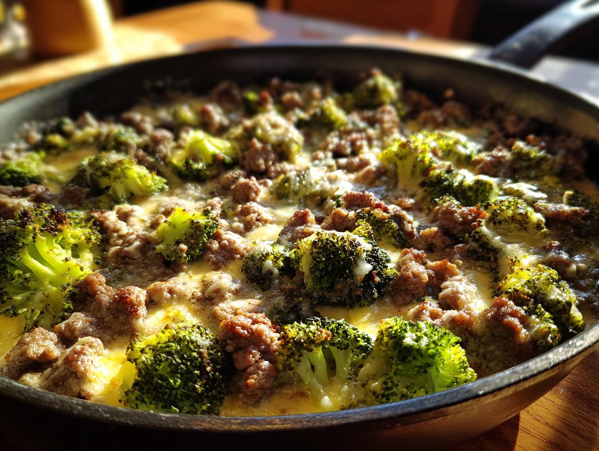 Amazing 30-Min Keto Hamburger Broccoli Skillet