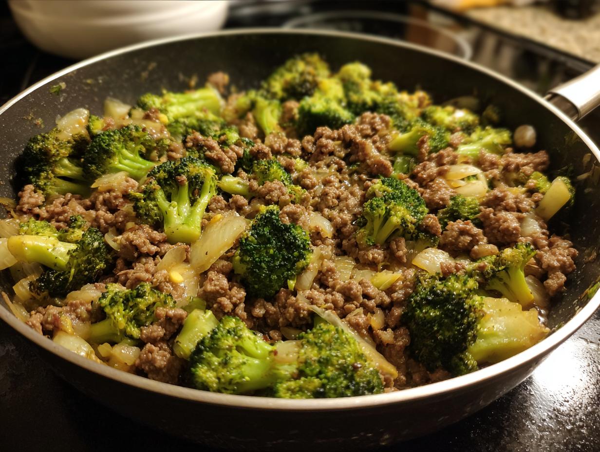 Amazing 30-Min Keto Hamburger Broccoli Skillet