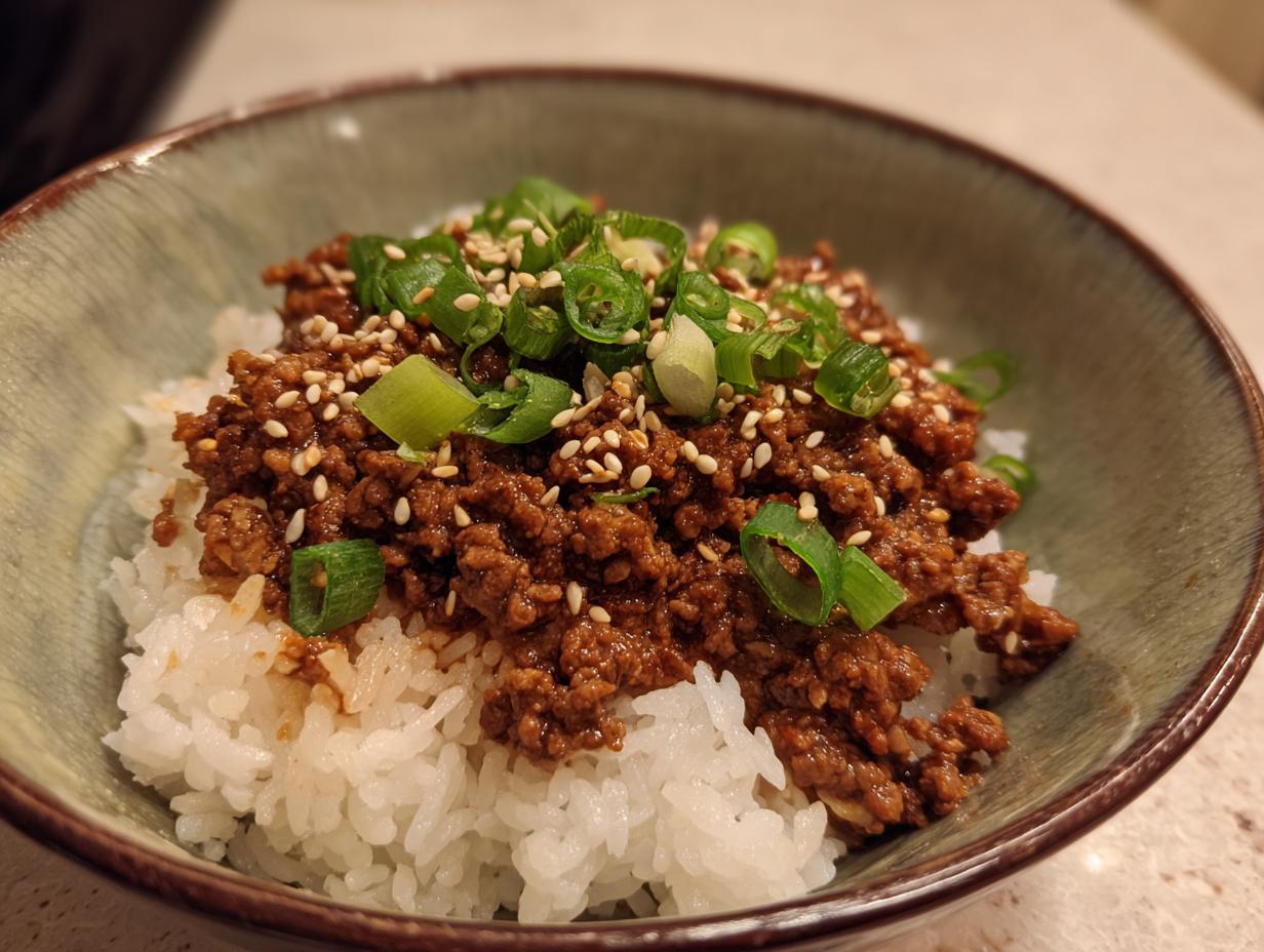 Amazing Korean Ground Beef Bowl in 25 Mins