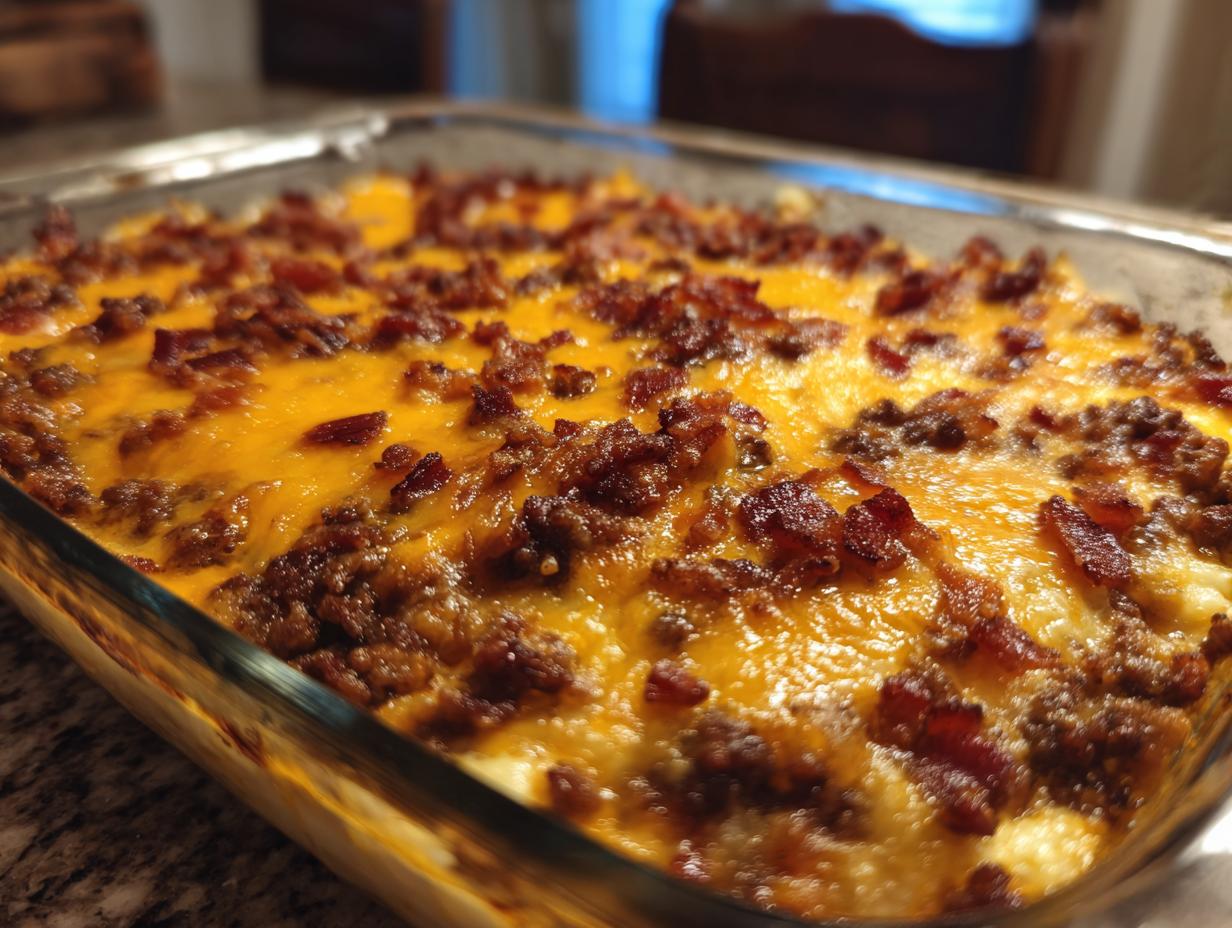 Amazing Low-Carb Bacon Cheeseburger Casserole