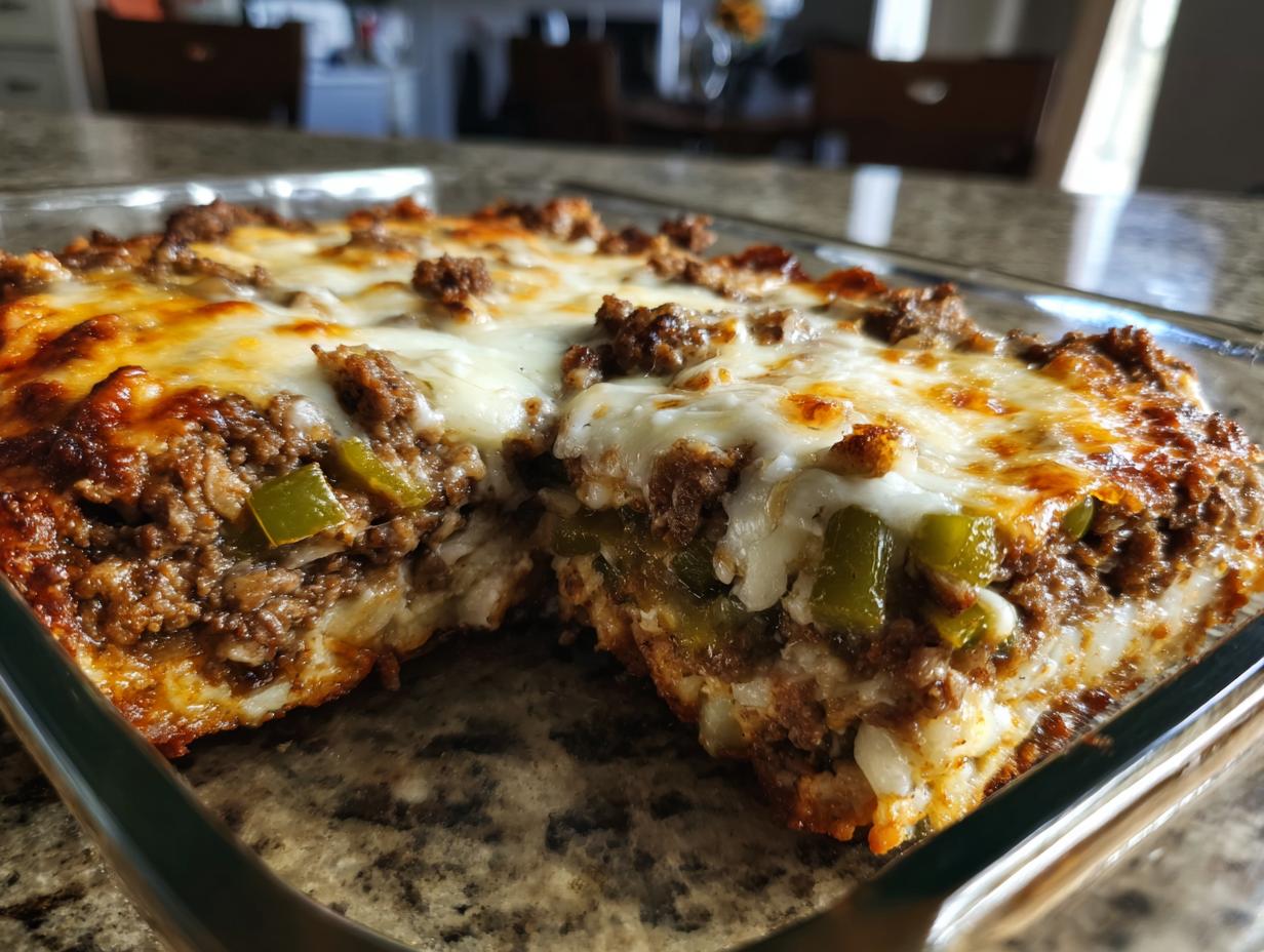 Amazing Low Carb Philly Cheesesteak Casserole