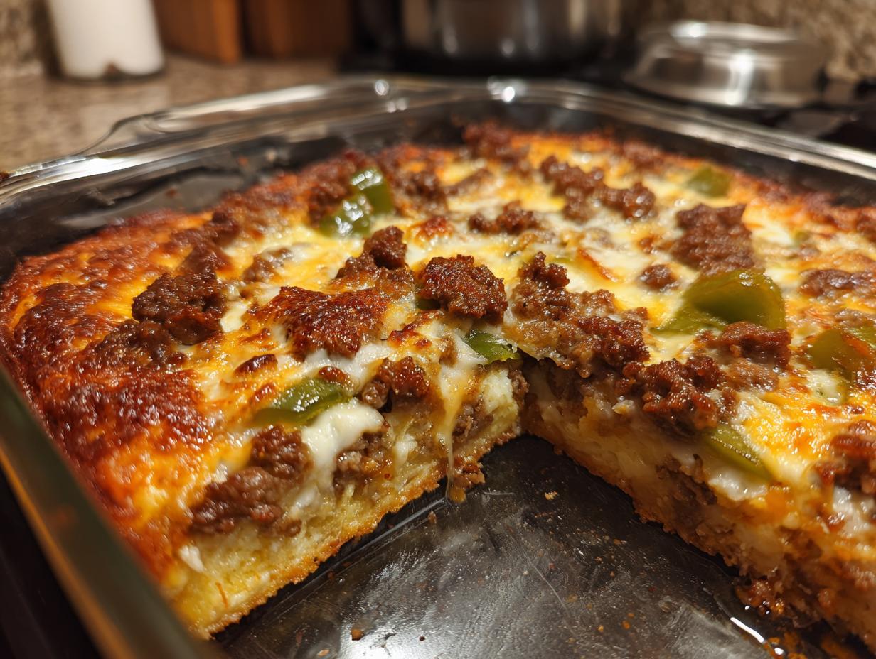 Amazing Low Carb Philly Cheesesteak Casserole