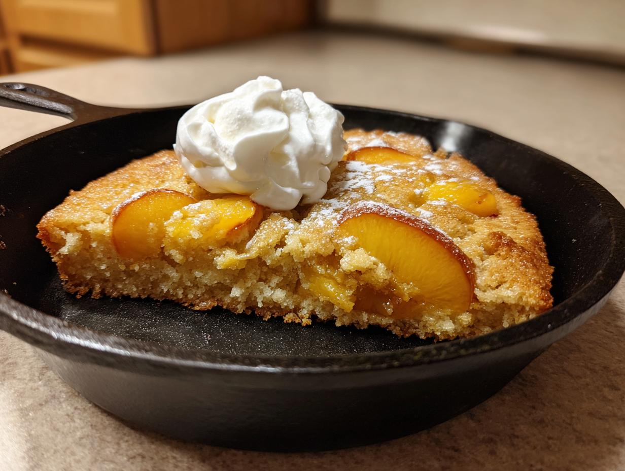 Amazing Peach Recipes: 1 Skillet Cake Delight
