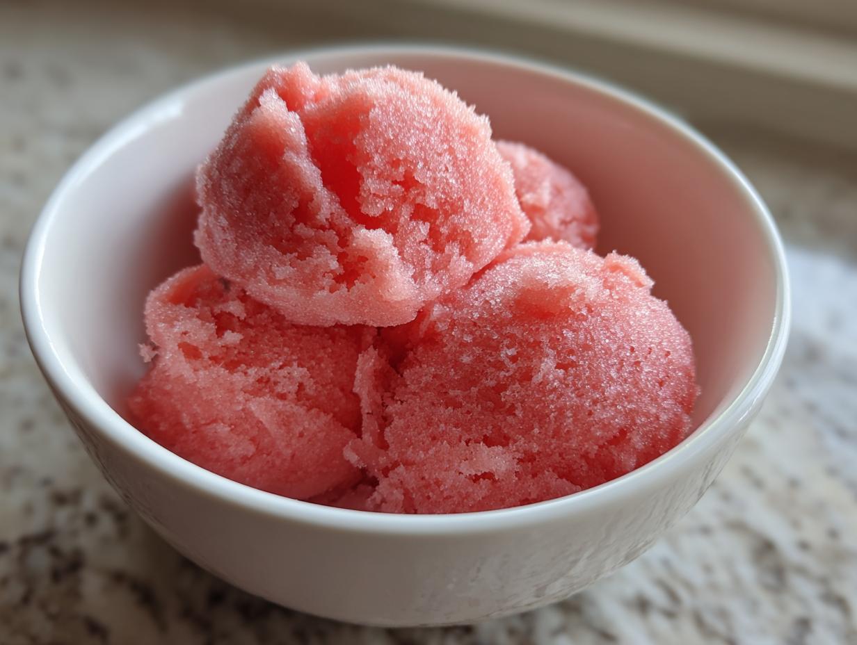 Amazing Watermelon Sorbet: 3 Ingredients